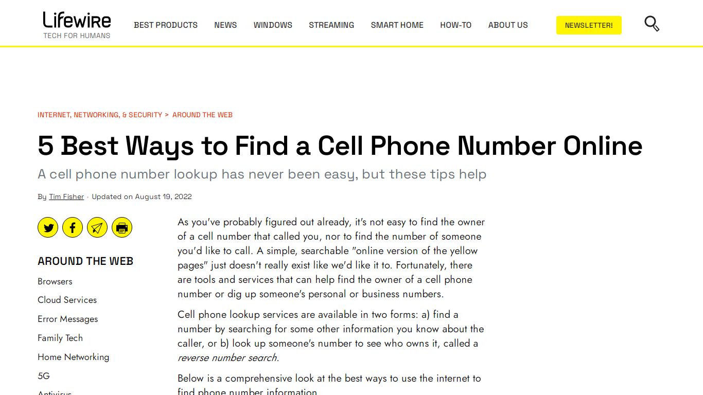 5 Best Ways to Find a Cell Phone Number Online - Lifewire